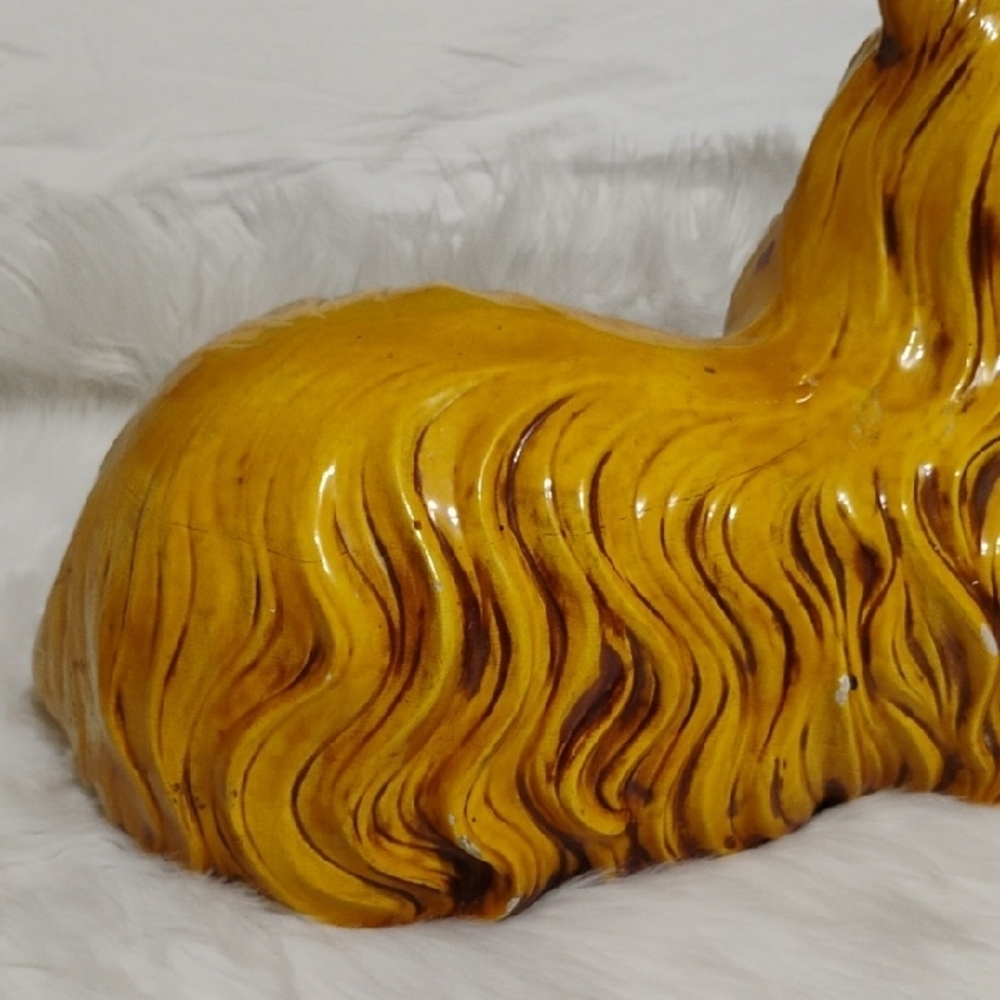 SALE! Large 1977 Vintage Cat Decor Majestic Gold Cat Sculpture #205 SMALL CRATE - Picture 8 of 12